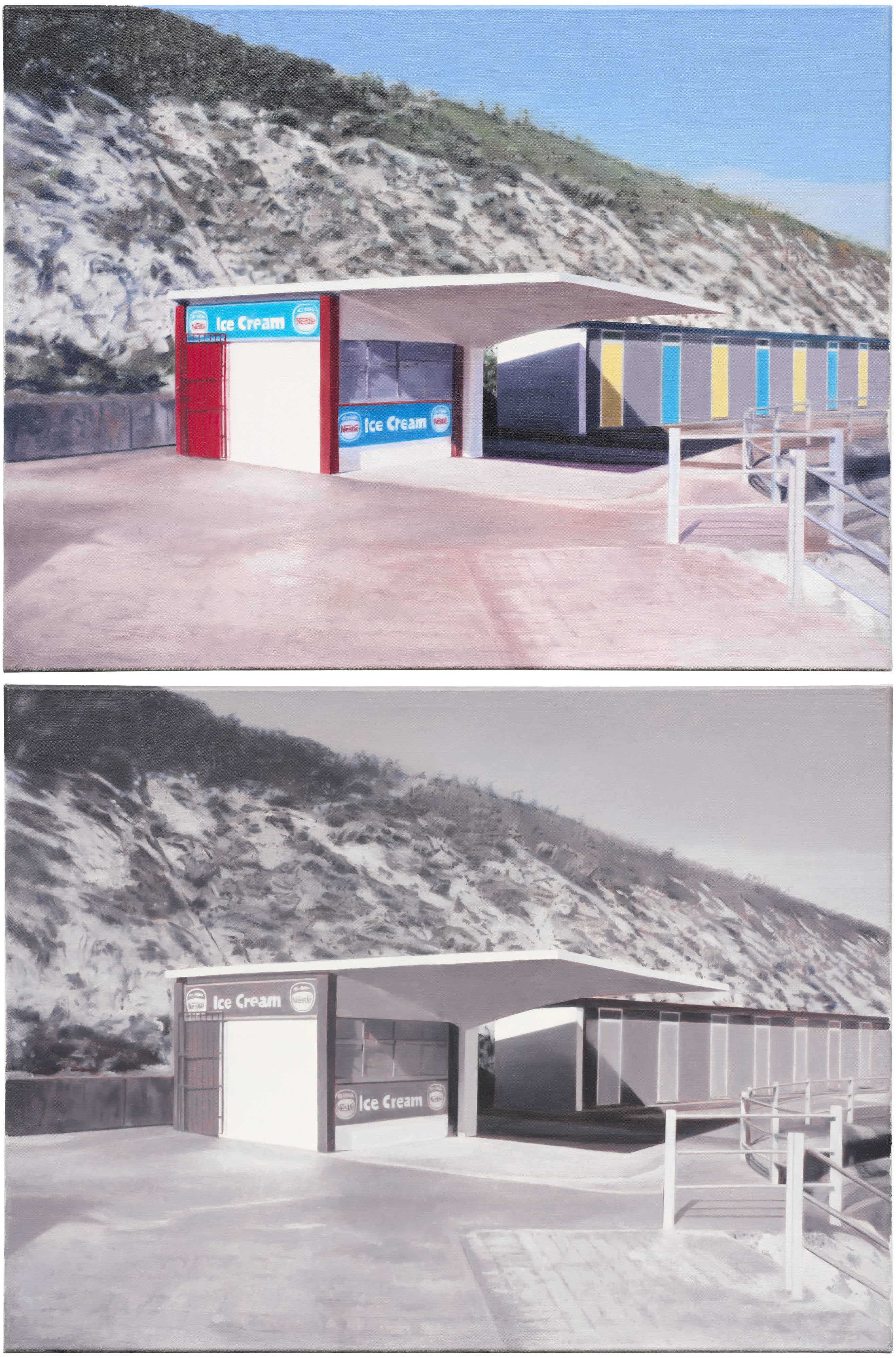 Paul Winstanley — Two works: (i) Shack 1 (color); (ii) Shack 2 (black and white)