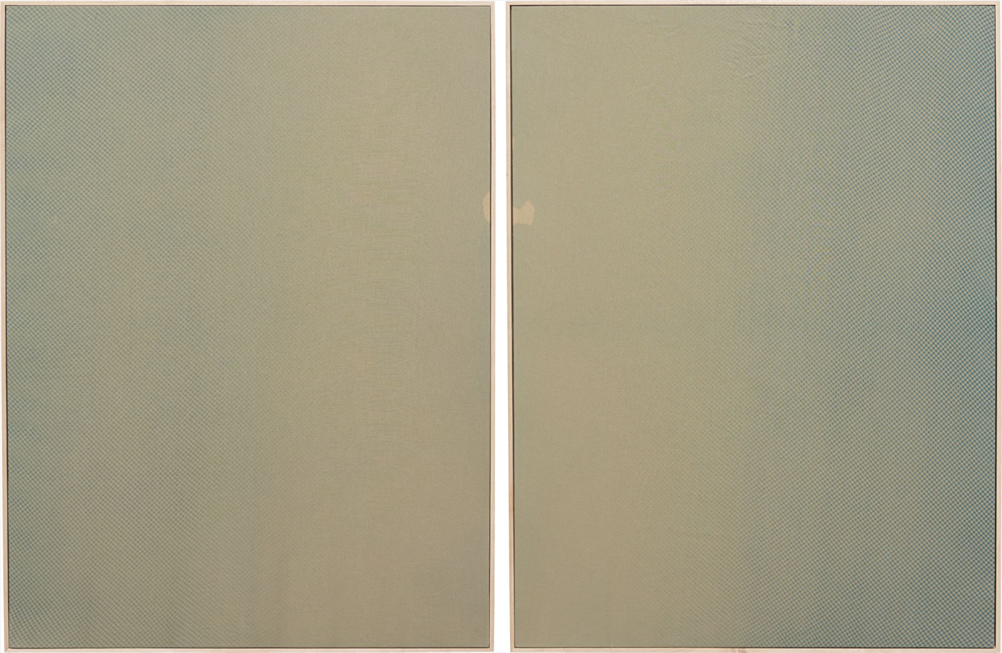 cyanotype on linen, in 2 parts