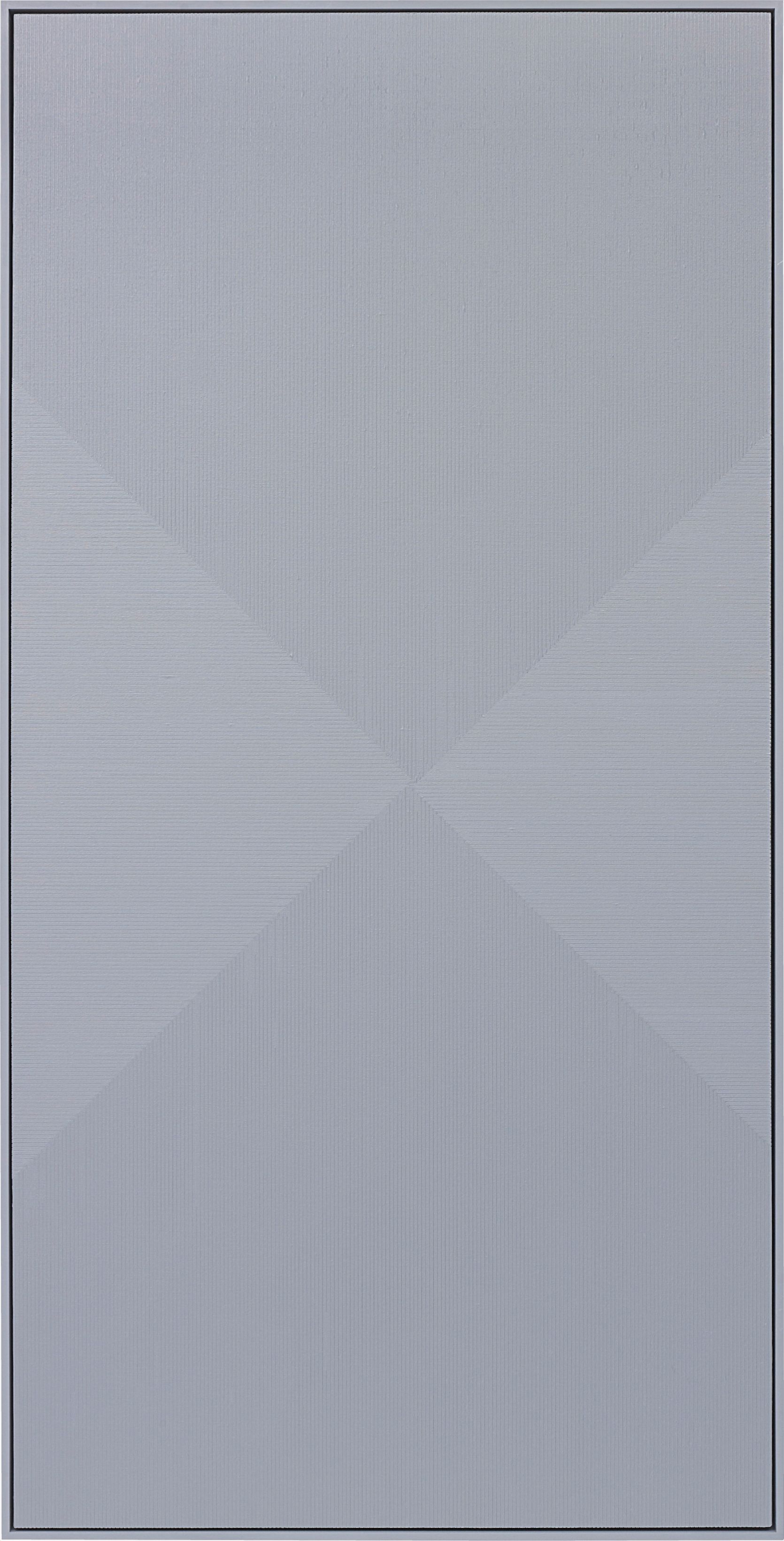 gray Rustoleum primer on linen and frame