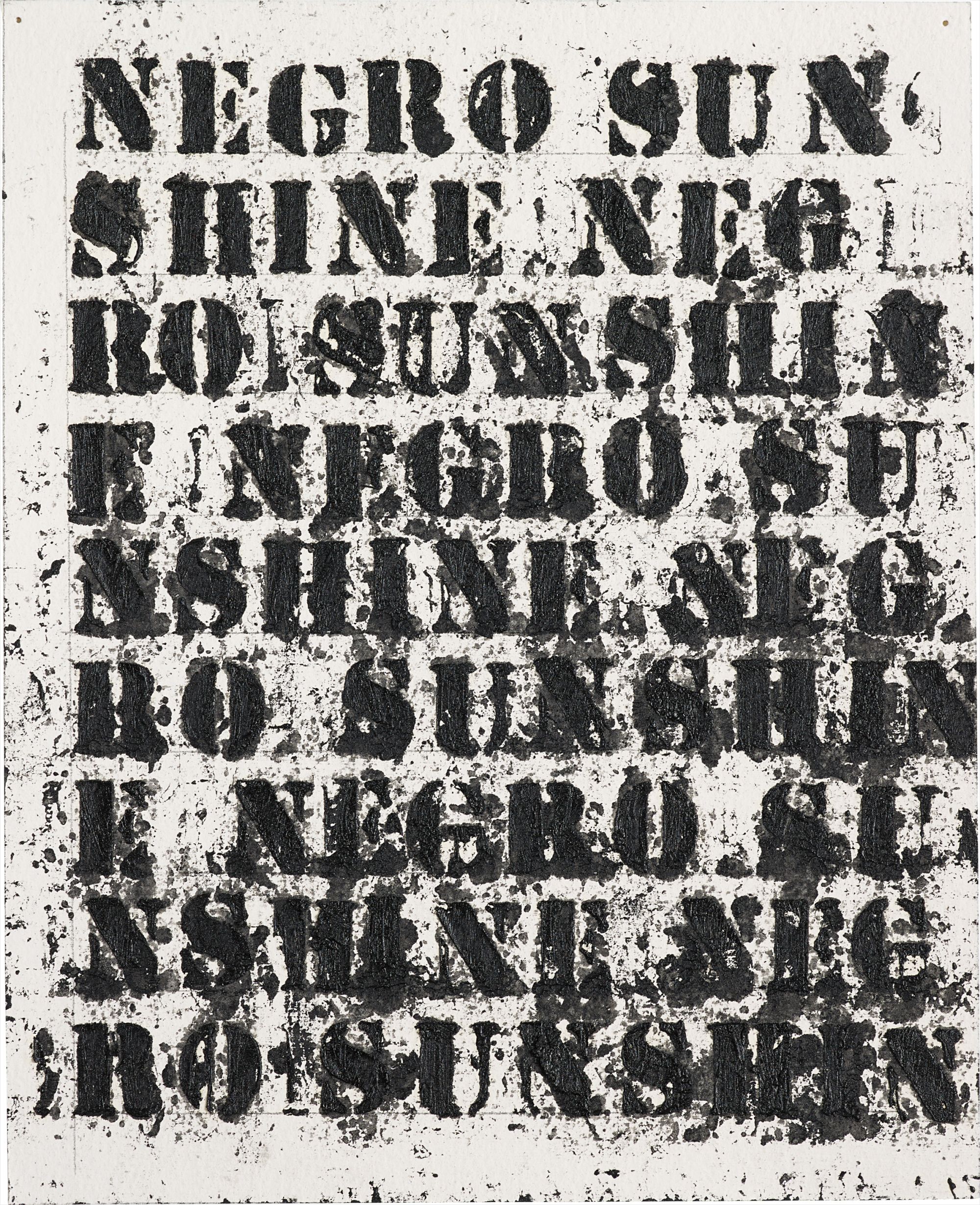 Glenn Ligon — Study for Negro Sunshine II #10