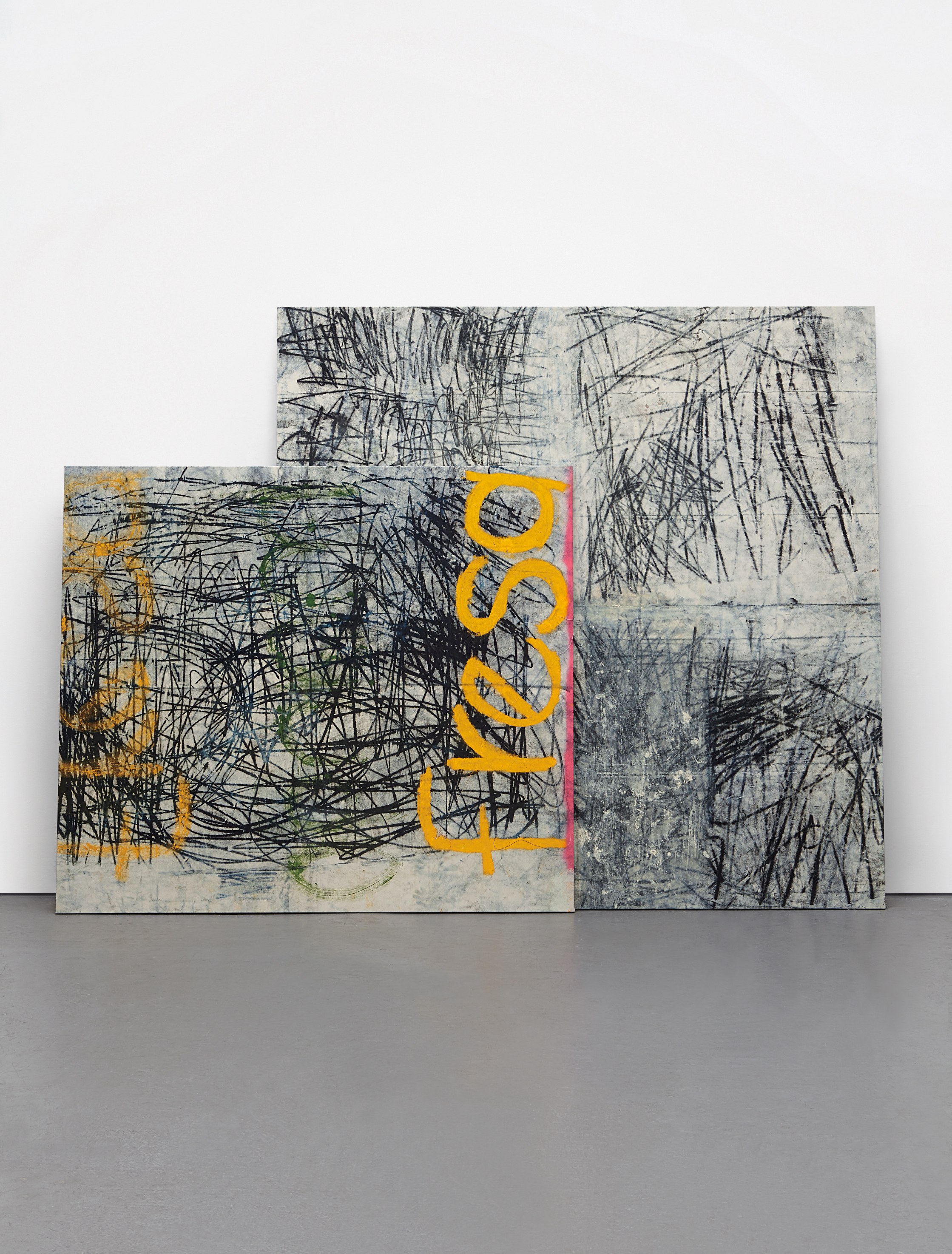 Oscar Murillo — "It’s not about leaving traces, it’s about letting things mature on their own—like aging cheese or letting a stew cook, they get more flavorful. That’s kind of how these paintings are made.”  Oscar Murillo, 2013