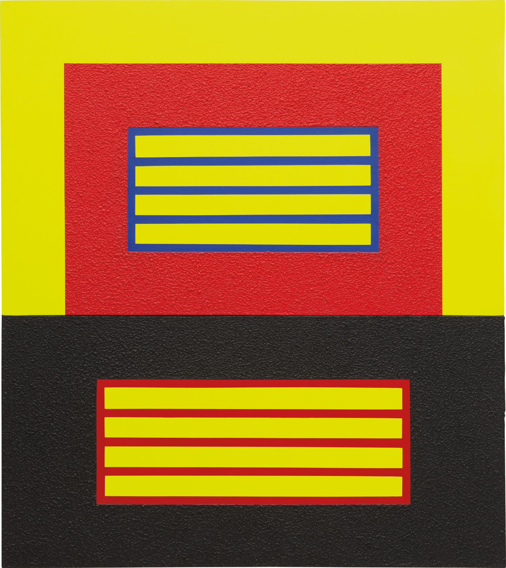 Peter Halley — Red Prison Above Black Prison