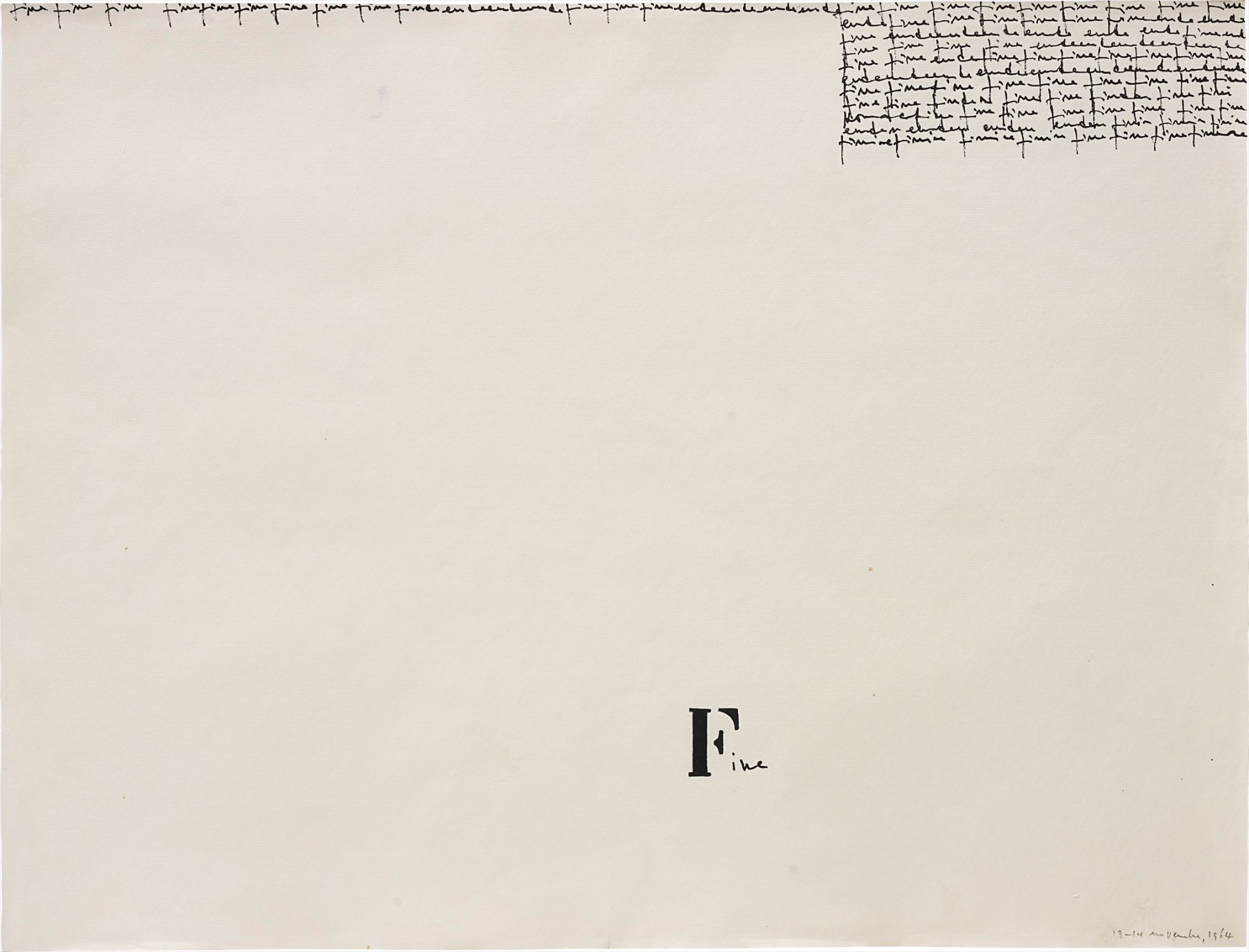 Mira Schendel — dated lower right "13-14 novembre, 1964"