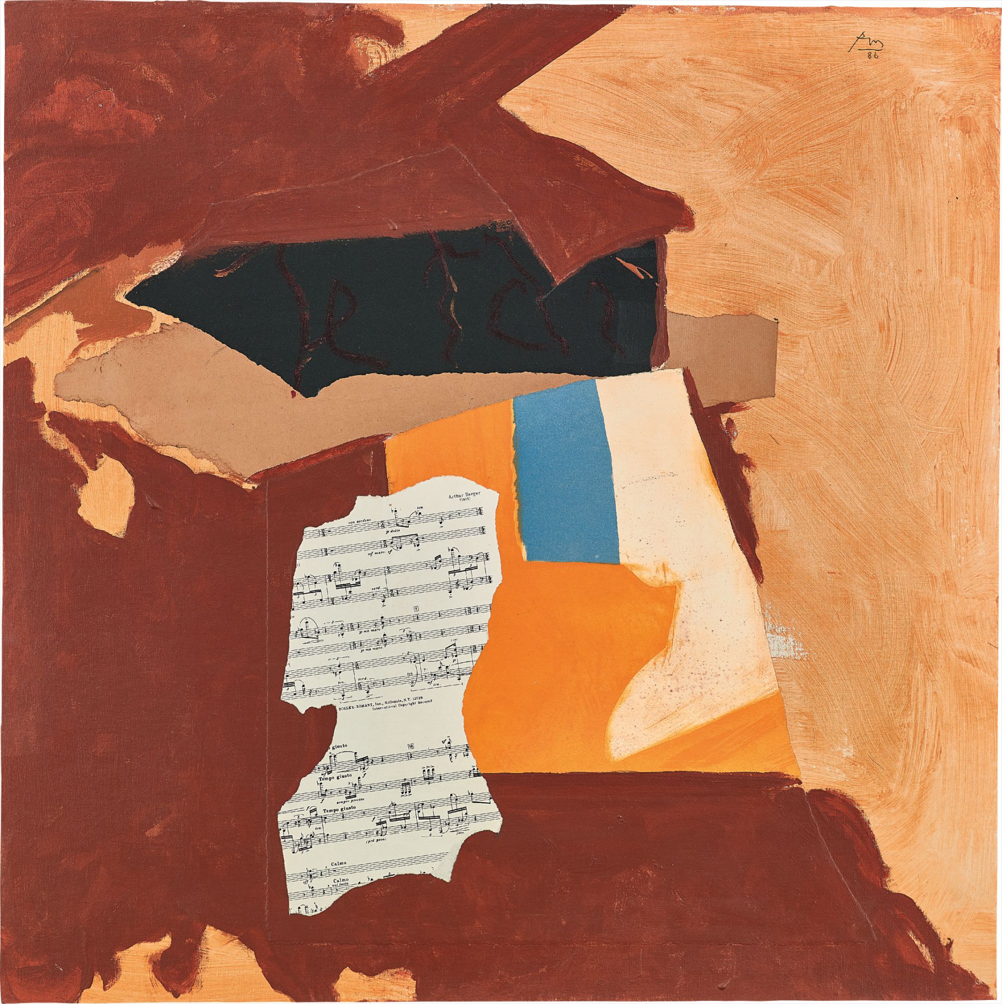 Robert Motherwell — Collaged Wall VI (for Arthur Berger)