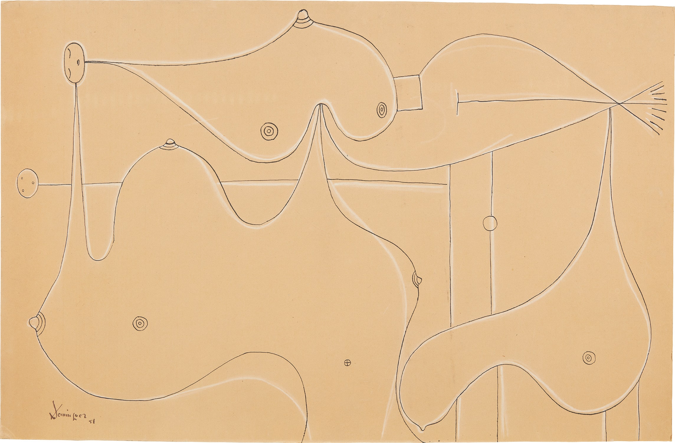 Oscar Domínguez — Nus des femmes