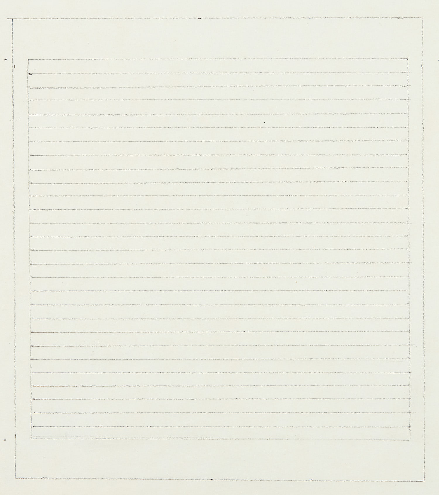 Agnes Martin — graphite on paper