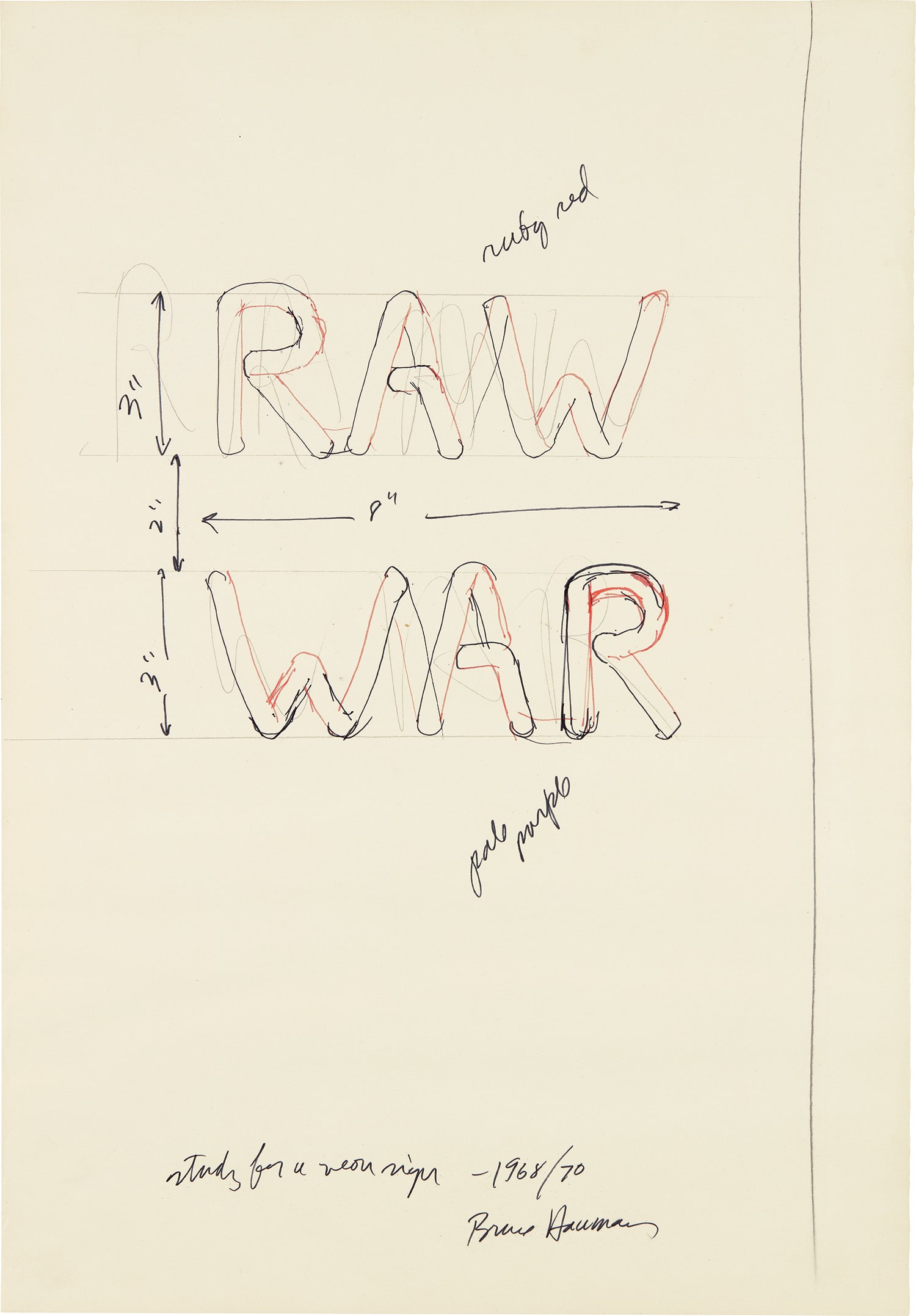 Bruce Nauman — Raw/war