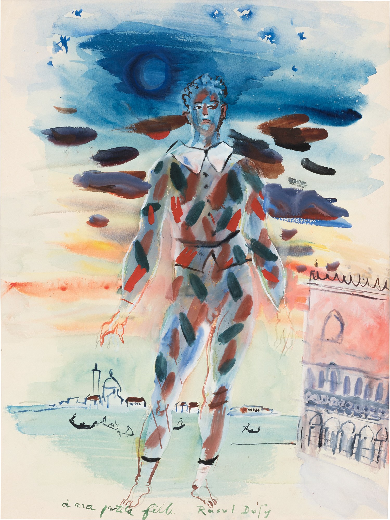 Raoul Dufy — Arlequin à Venise