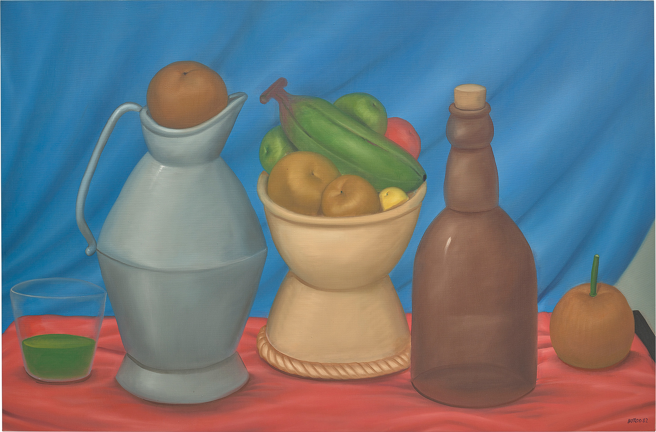 Fernando Botero — Still Life with Bottle
