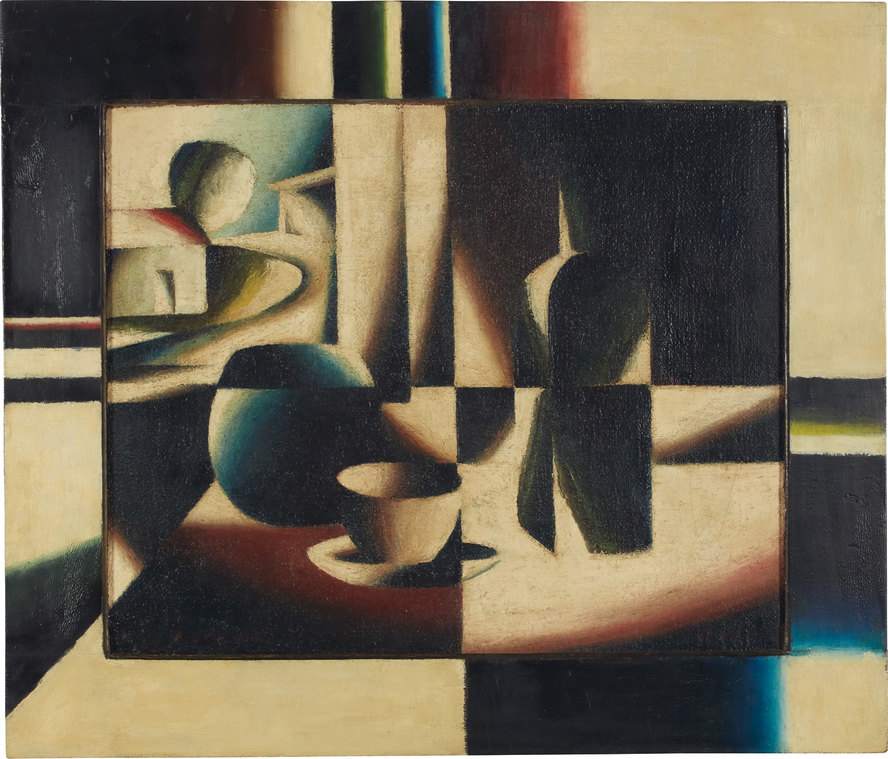 Stillleben mit Flasche