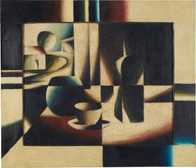 Stillleben mit Flasche