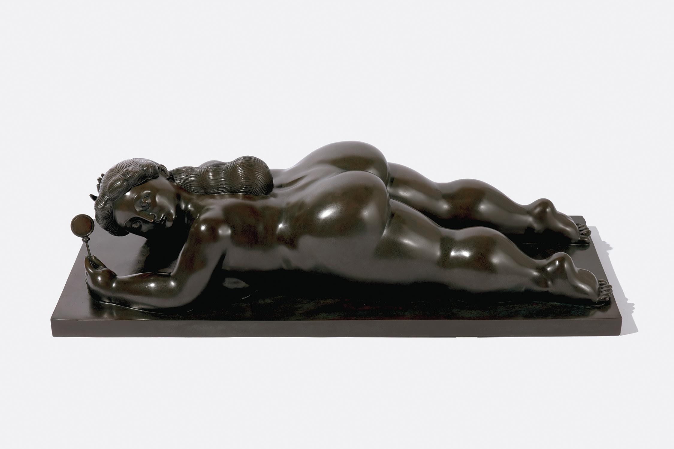 Fernando Botero — Reclining Woman with Mirror