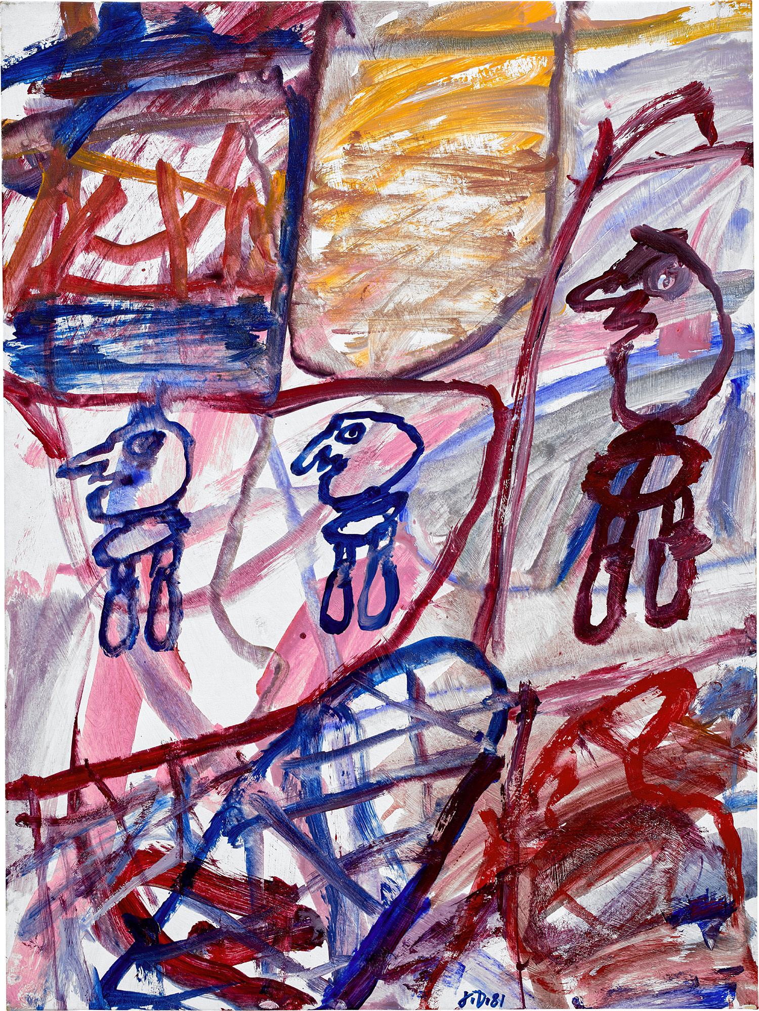 Jean Dubuffet — Site Avec 3 Personnages