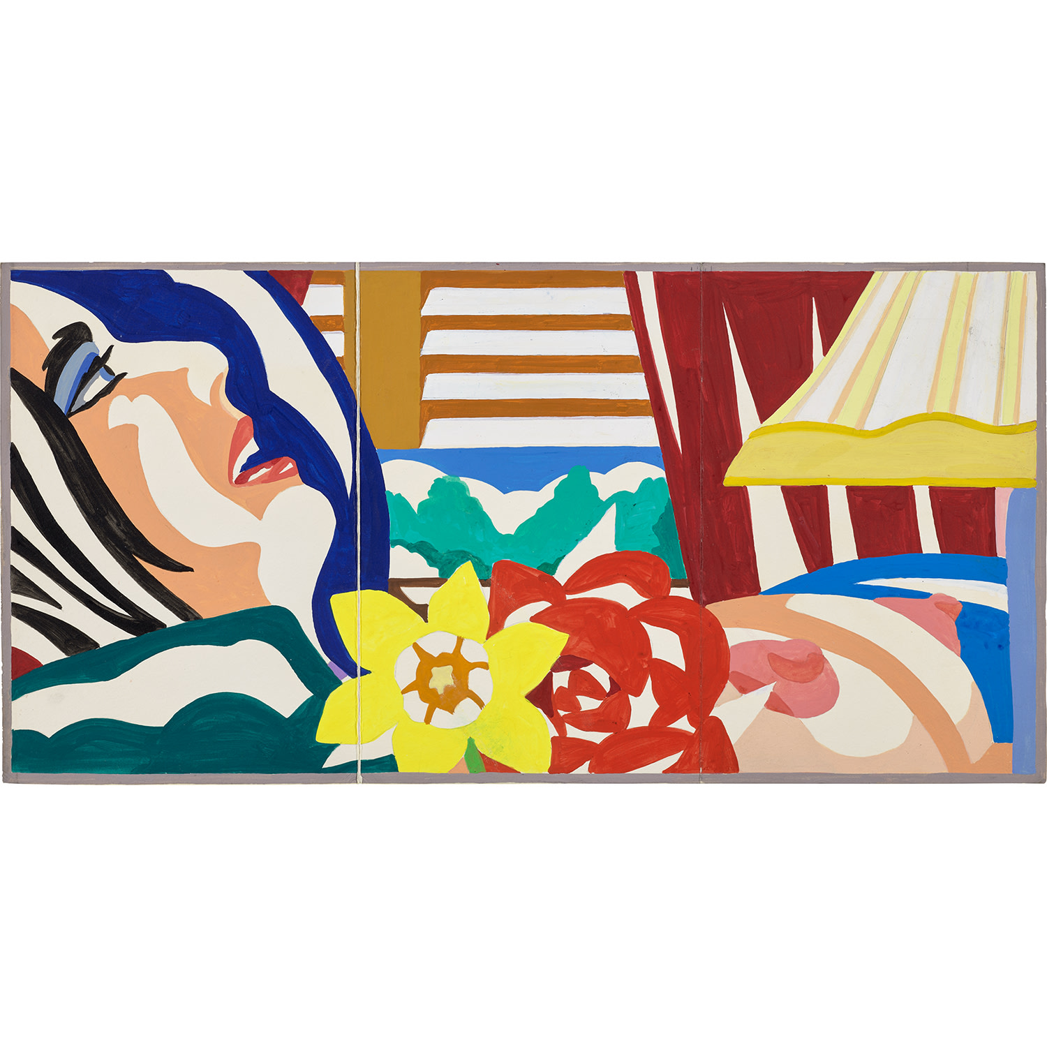 Tom Wesselmann — Study for Bedroom Nude (folding screen)