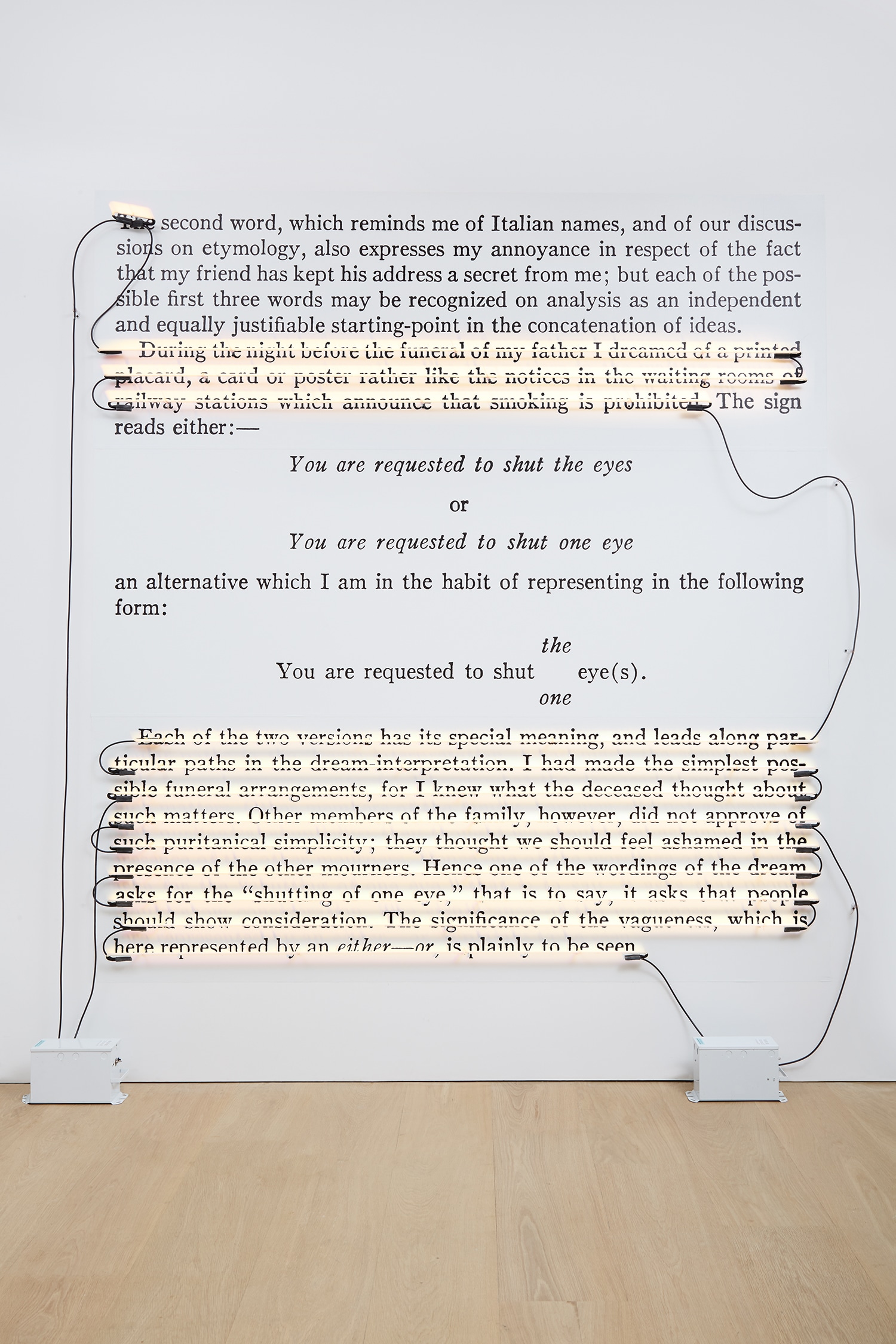 Joseph Kosuth — Word, Sentence, Paragraph (Z. & N.) #16