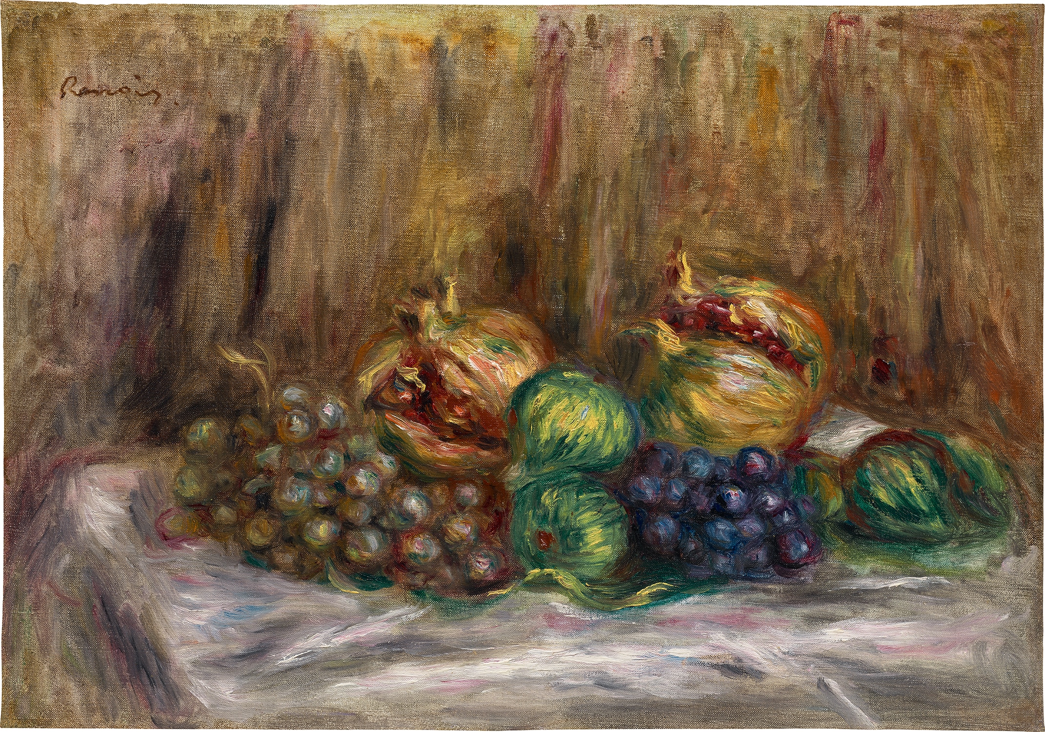 Pierre-Auguste Renoir — Nature morte aux raisins, figues et grenades