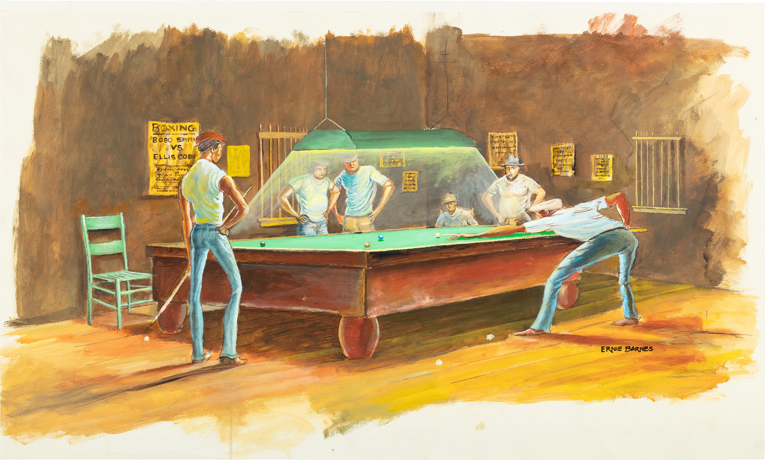 Pool Hall Scene