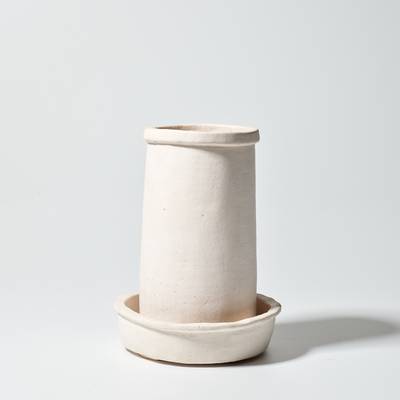 incised with the artist's initials and date "G.o.K. - 83" on the underside of the pot and stand