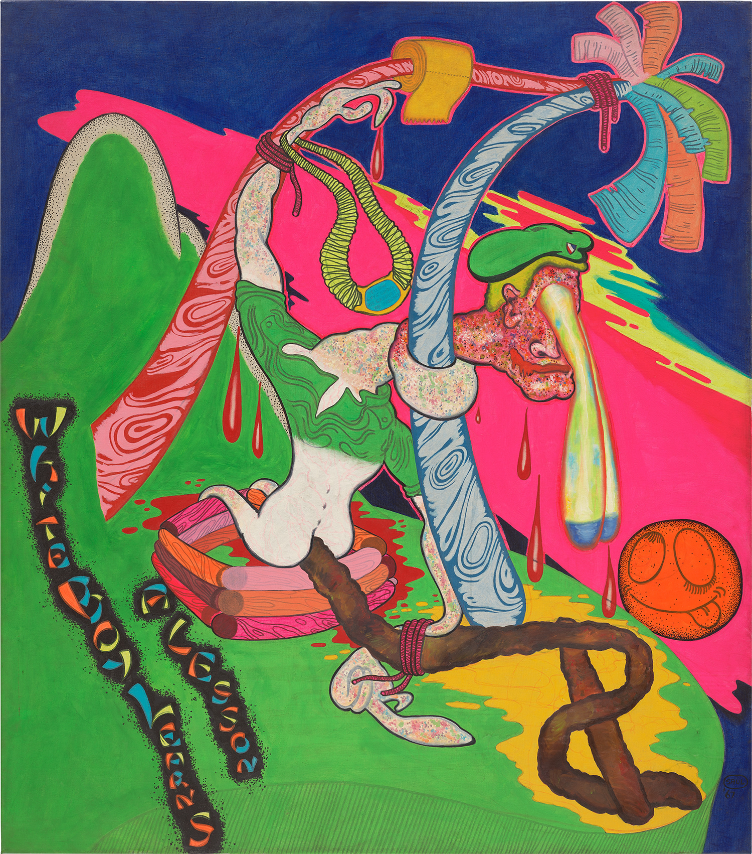 Peter Saul — White Boy Learns a Lesson