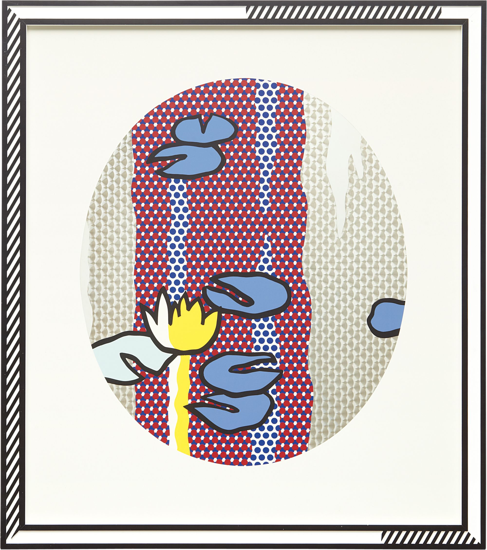 Roy Lichtenstein — Water Lilies--Blue Lily Pads, from Water Lilies series