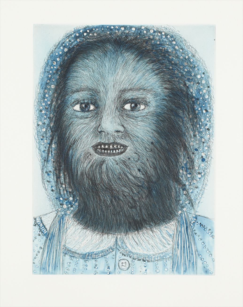 Kiki Smith — Wolf Girl, from the Blue Prints series