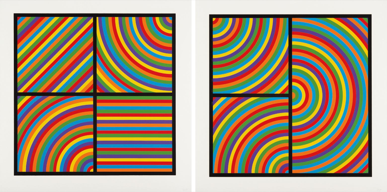 Sol LeWitt — Color Bands #2; and #4