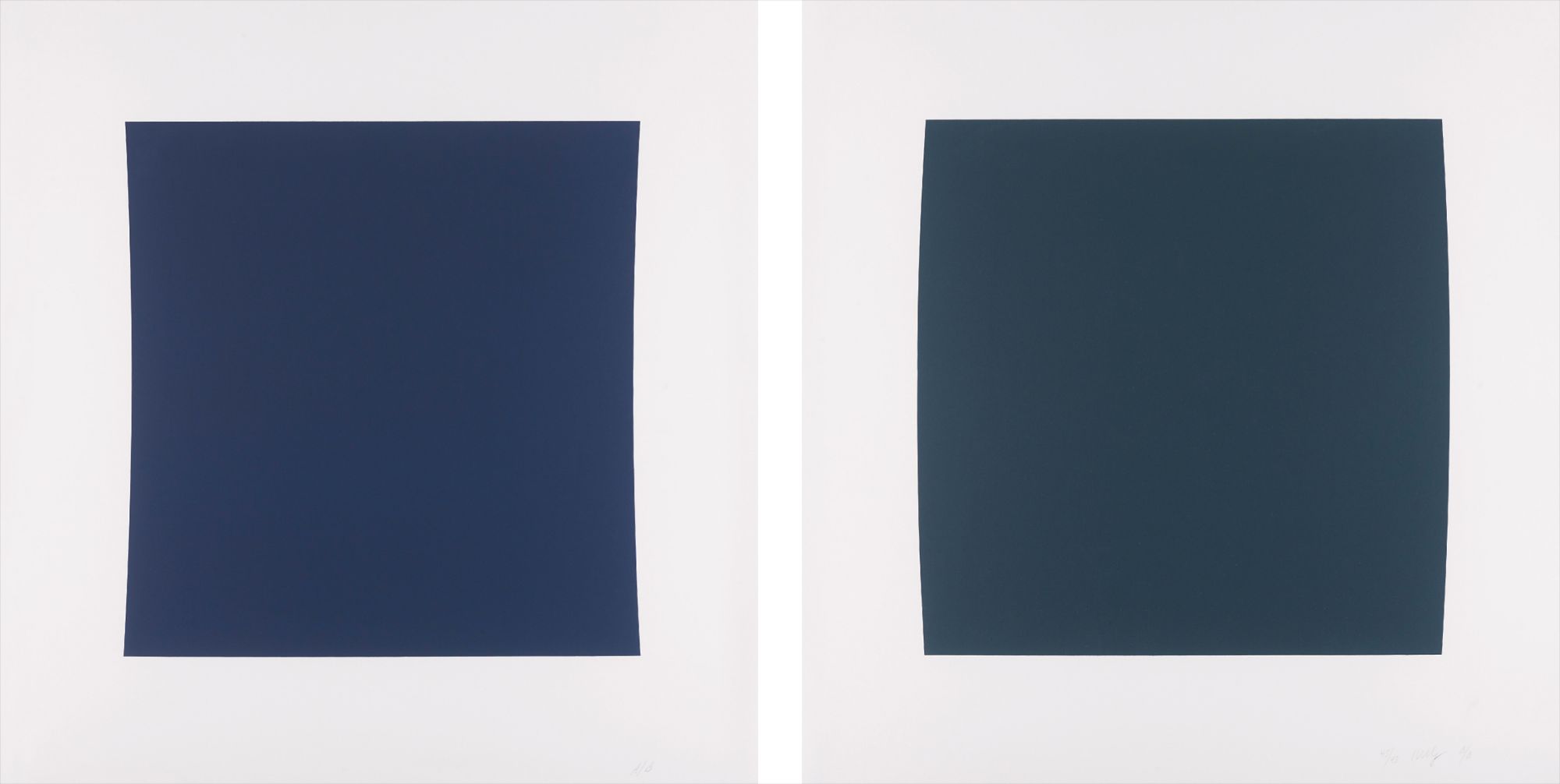 Ellsworth Kelly — Diptych: Dark Blue/Dark Green