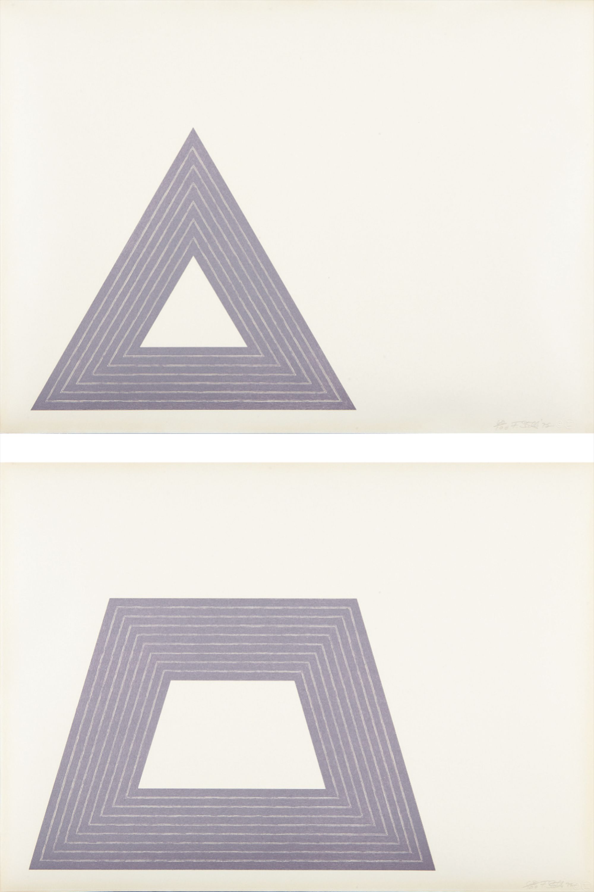 Frank Stella — Ileana Sonnabend; and Leo Castelli, from Purple series