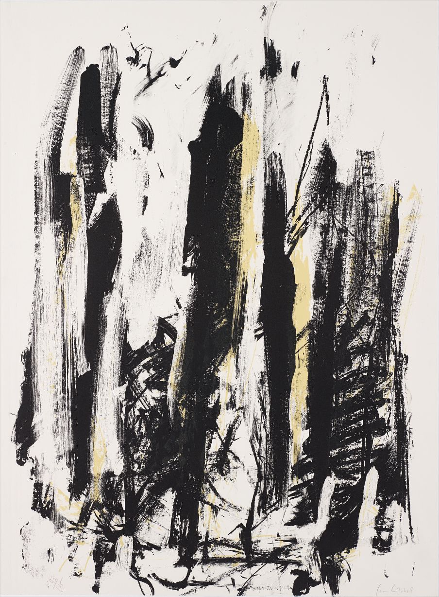 Joan Mitchell — Arbres (Black and Yellow)