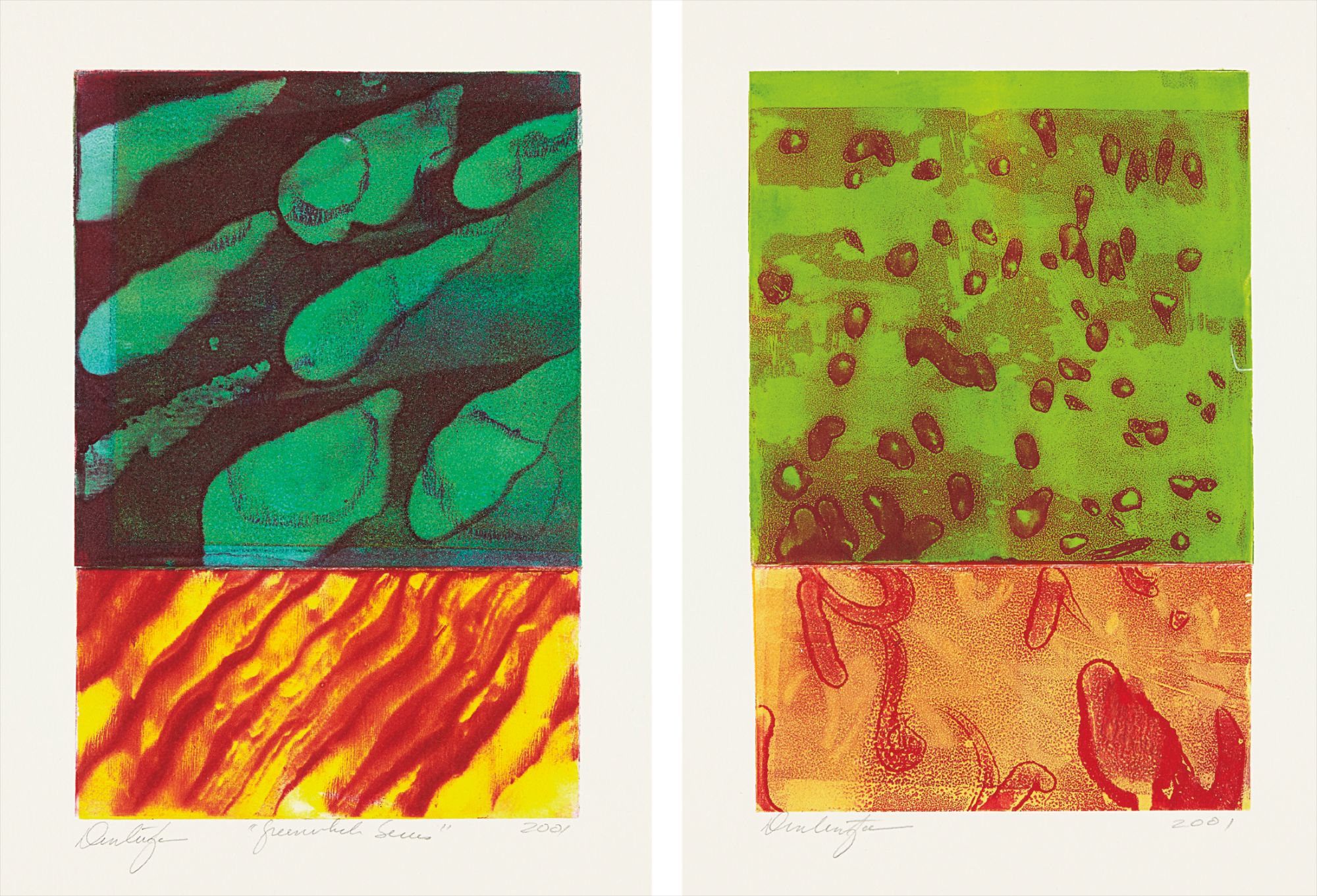 Marylyn Dintenfass — Greenwich Series #1; and Greenwich Series #9