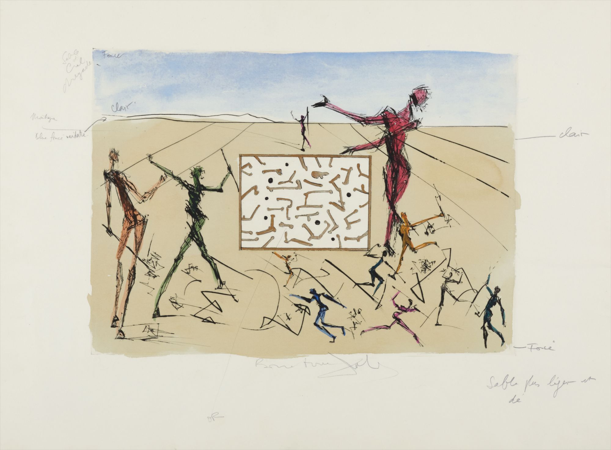 Salvador Dalí — L’Électronique (Electronics), for Hommage à Leonardo da Vinci (American Inventions)