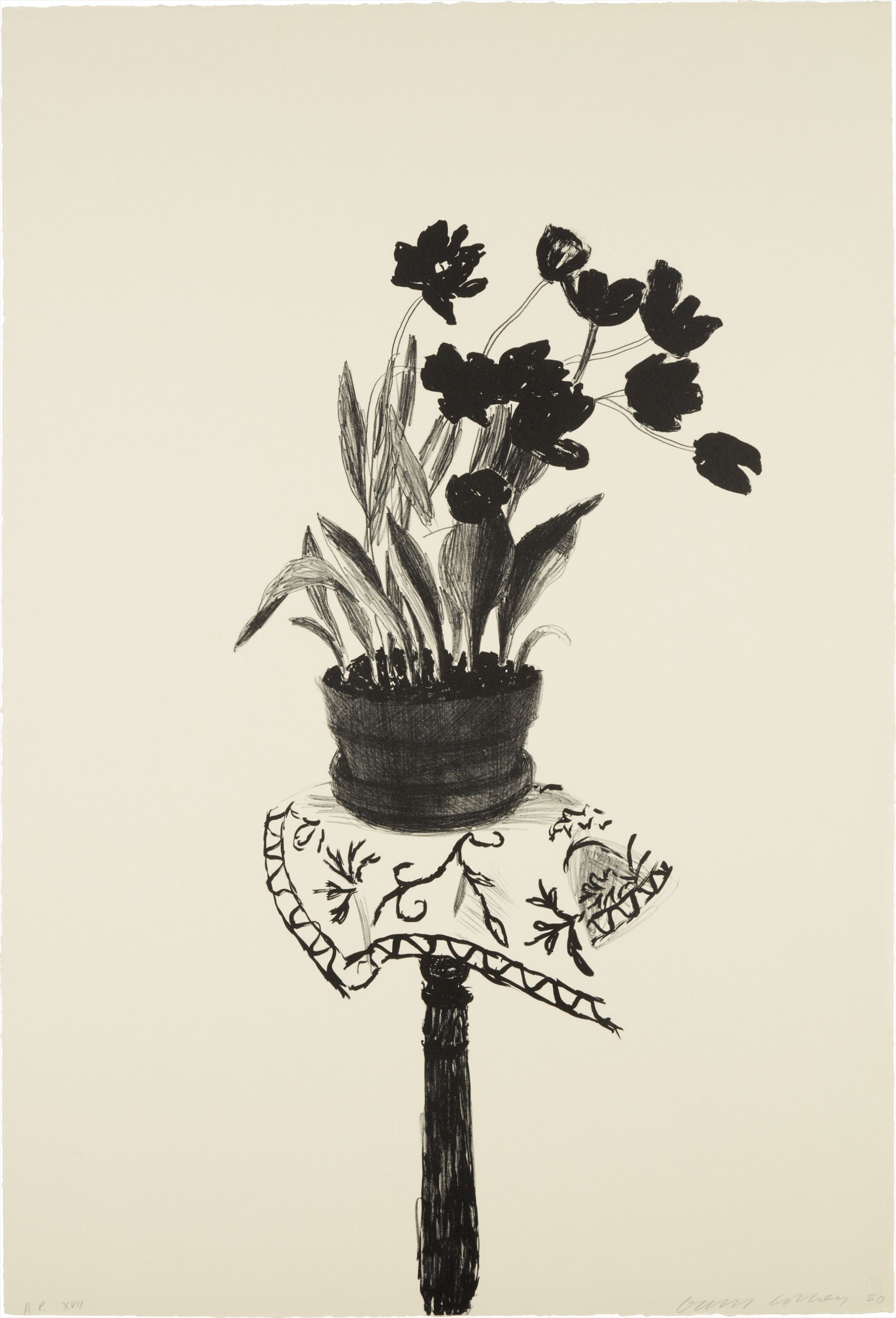 David Hockney — Black Tulips