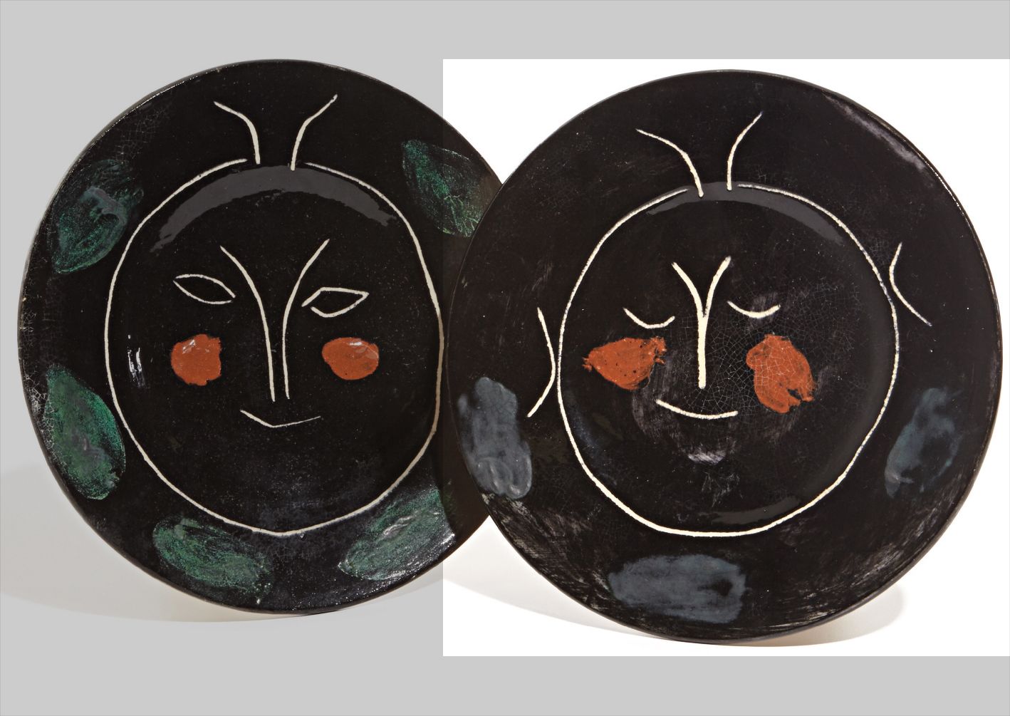 Pablo Picasso — Service visage noir (Black Face Service): plate A