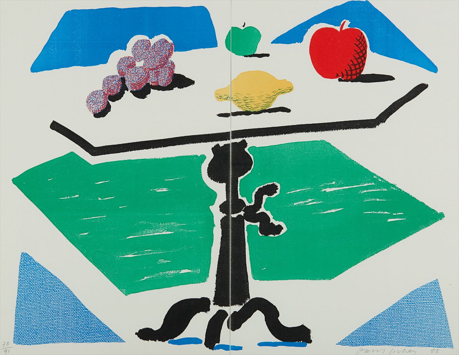 David Hockney — Apples, Grapes and Lemon on a Table, from Brooklyn Academy of Music