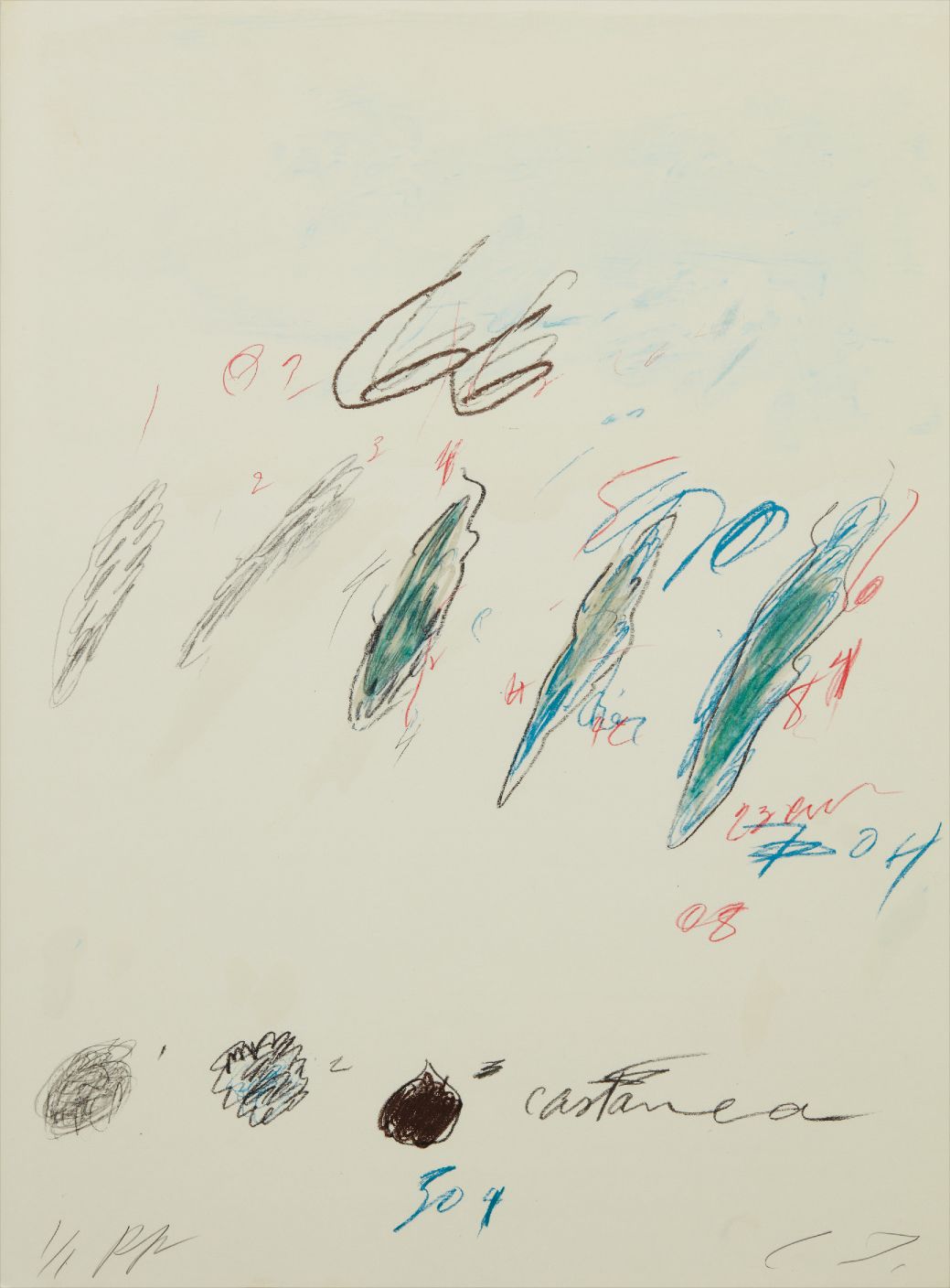 Cy Twombly — Castanea Sativa, from Natural History Part II Some Trees of Italy