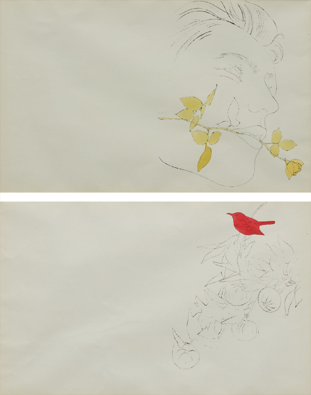 Andy Warhol — A Gold Book: two unfolded plates