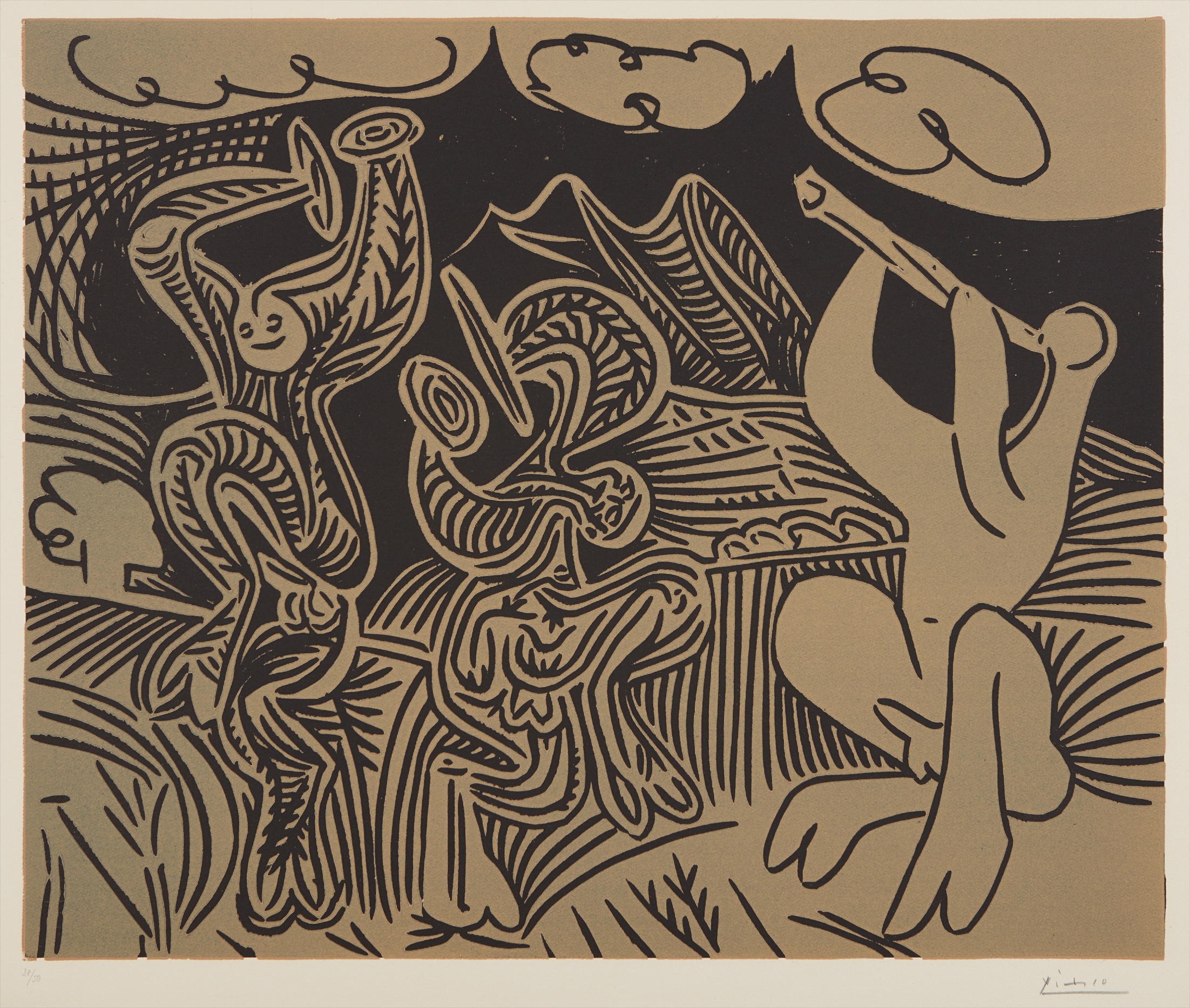 Pablo Picasso — Danseurs et Musicien (Dancers and Musician)