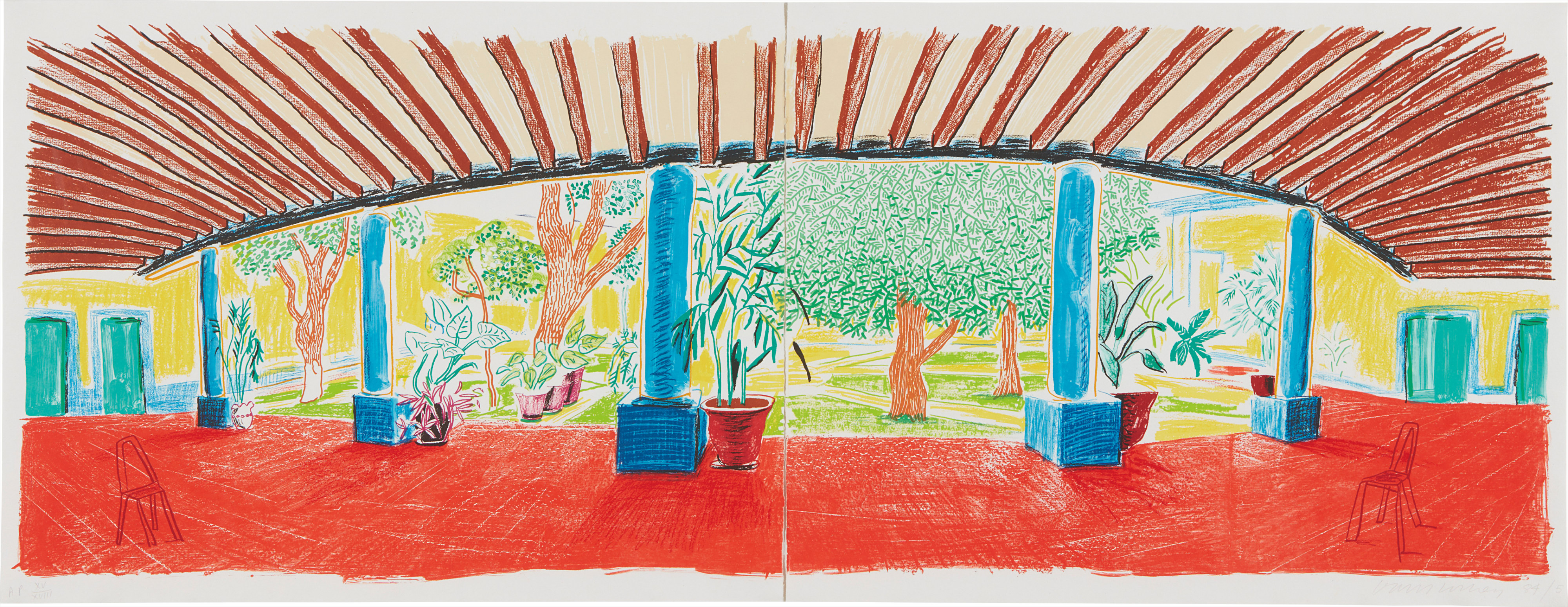 David Hockney — Hotel Acatlán, First Day, from the Moving Focus Series