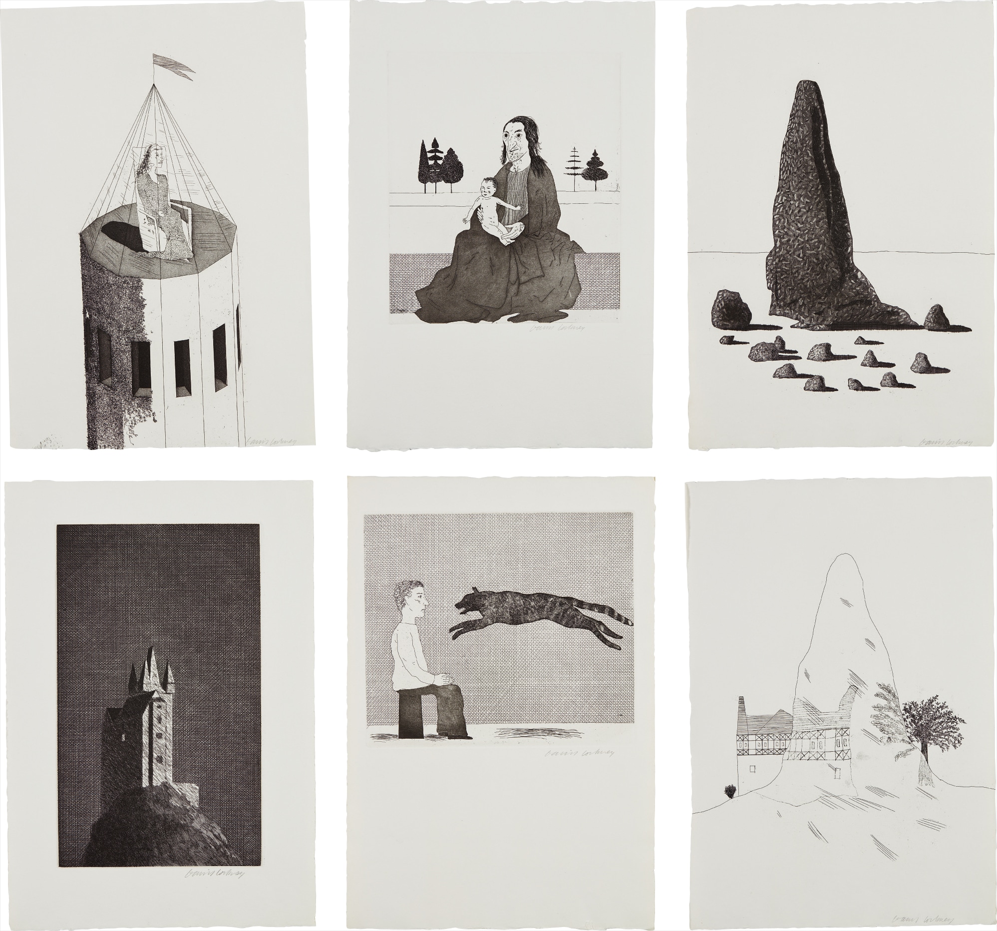 David Hockney — Illustrations for Six Fairytales from the Brothers Grimm