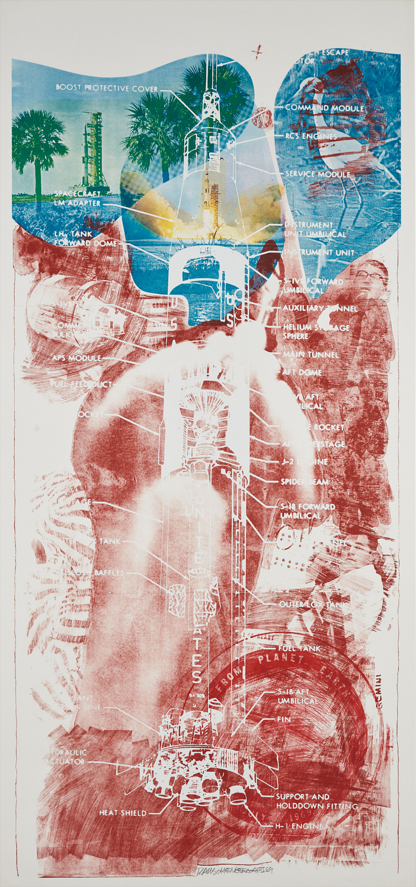 Robert Rauschenberg — Sky Garden, from The Stoned Moon Series