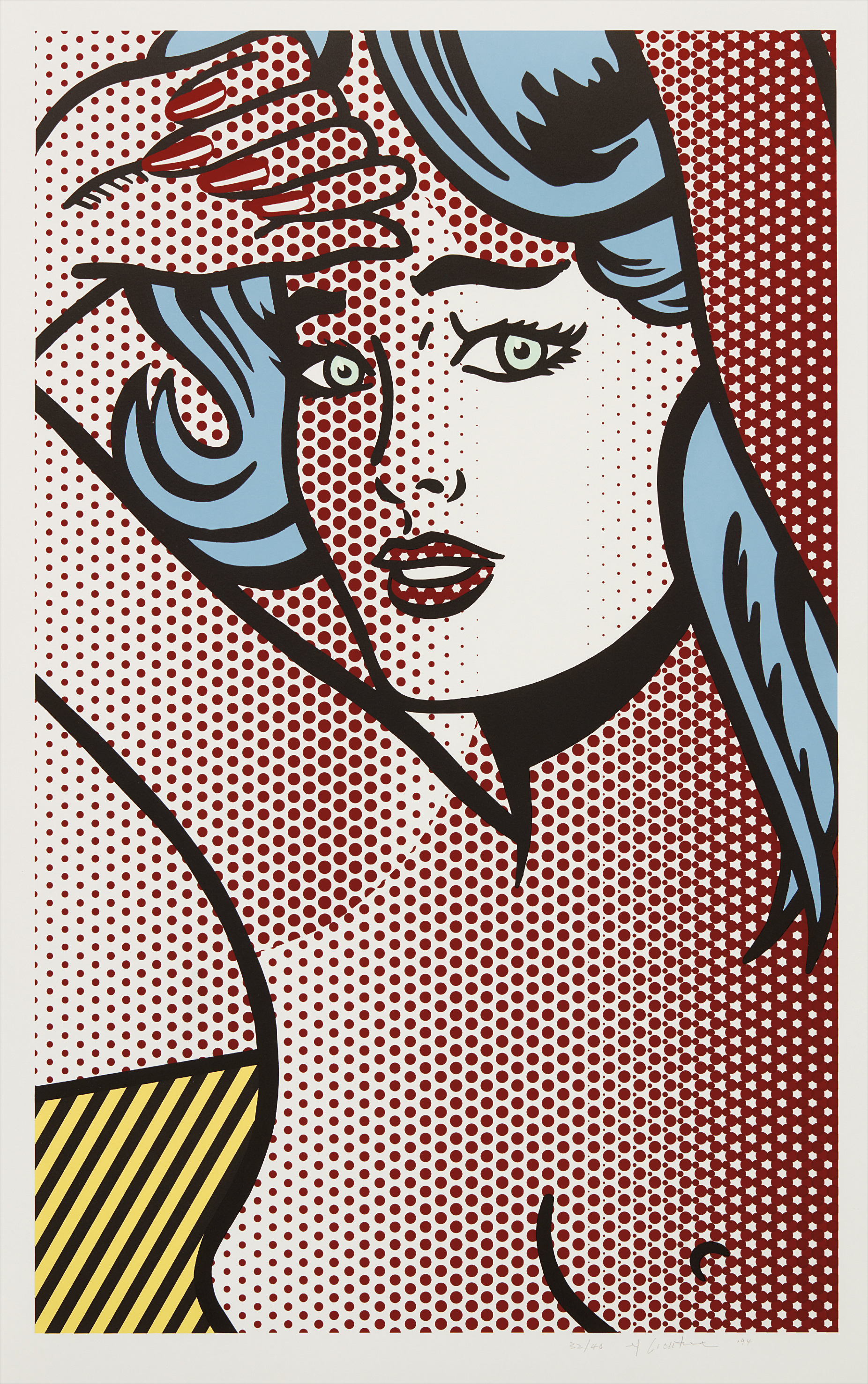 Roy Lichtenstein — Nude with Blue Hair, from Nudes Series