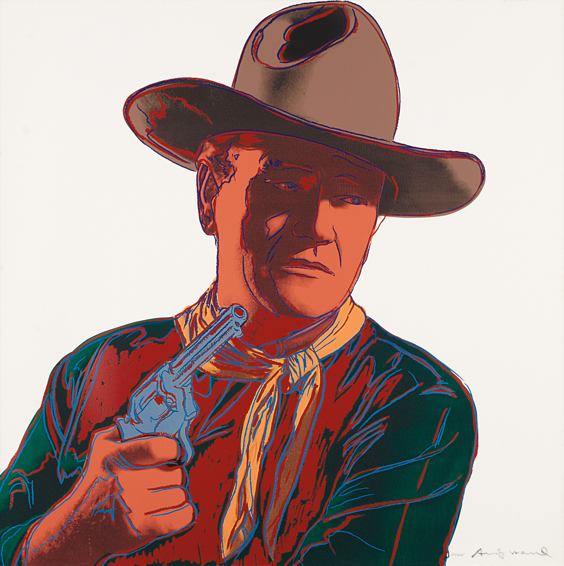 Andy Warhol — John Wayne, from Cowboys and Indians