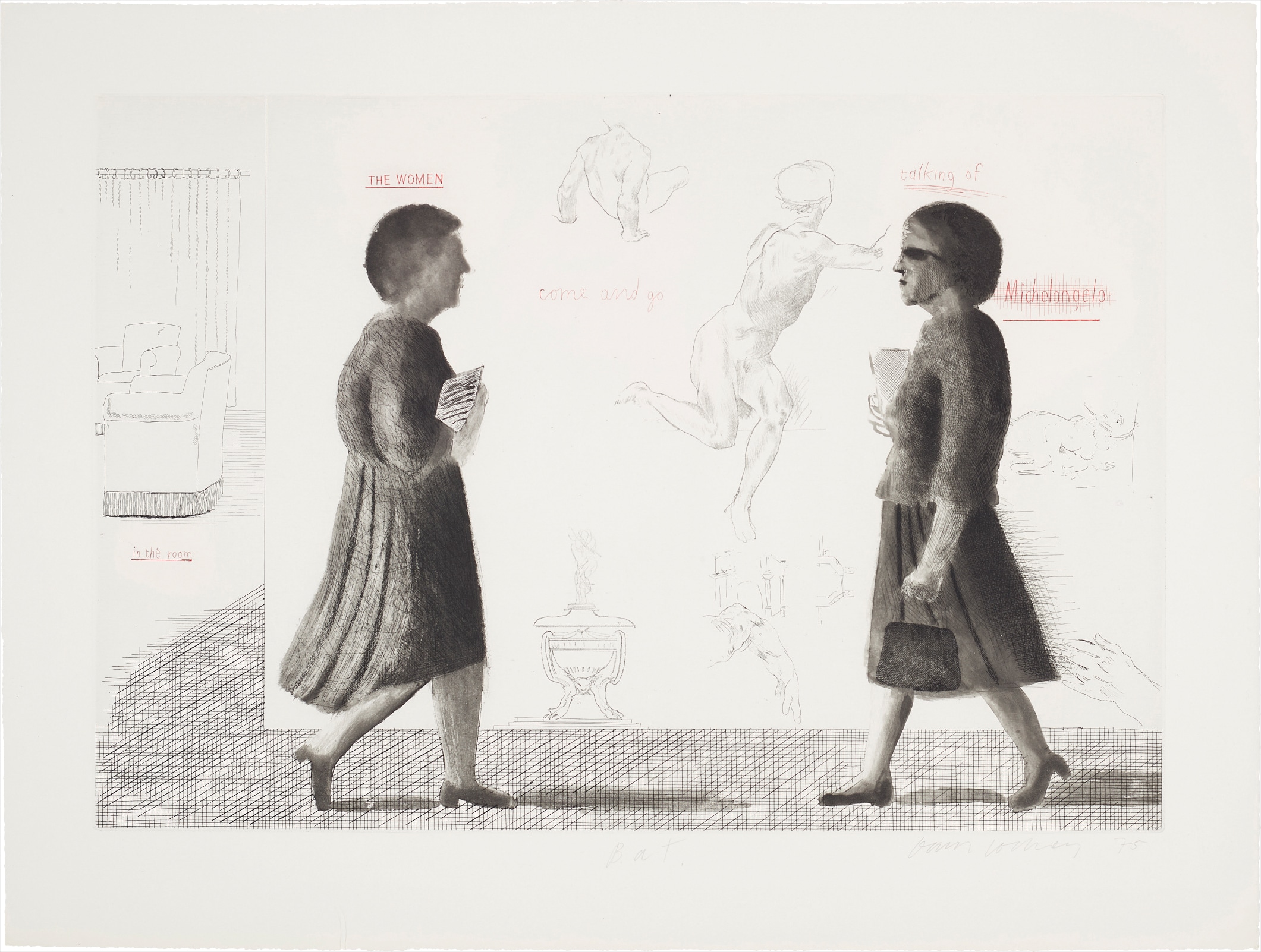 David Hockney — Homage to Michelangelo, from Omaggio a Michelangelo