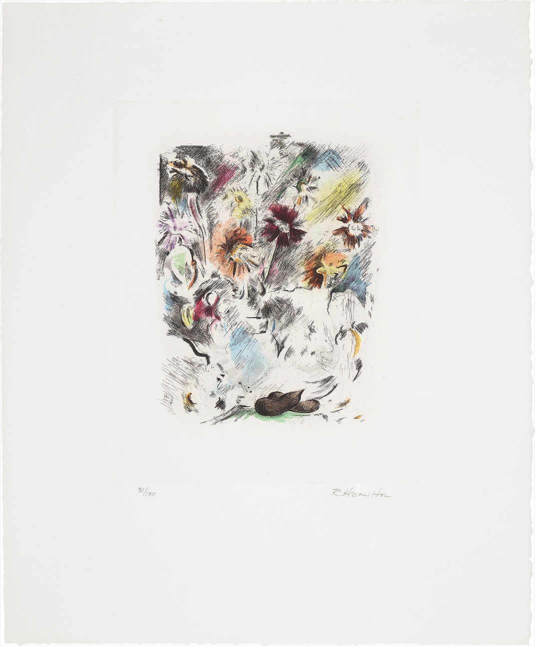 Richard Hamilton — Multi-coloured flower-piece
