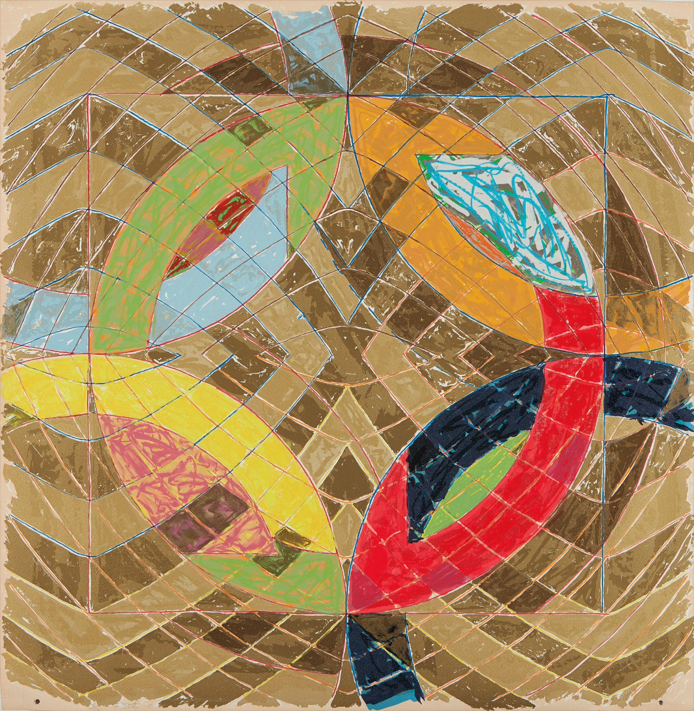 Frank Stella — Polar Coordinates VI, from Polar Co-ordinates for Ronnie Peterson