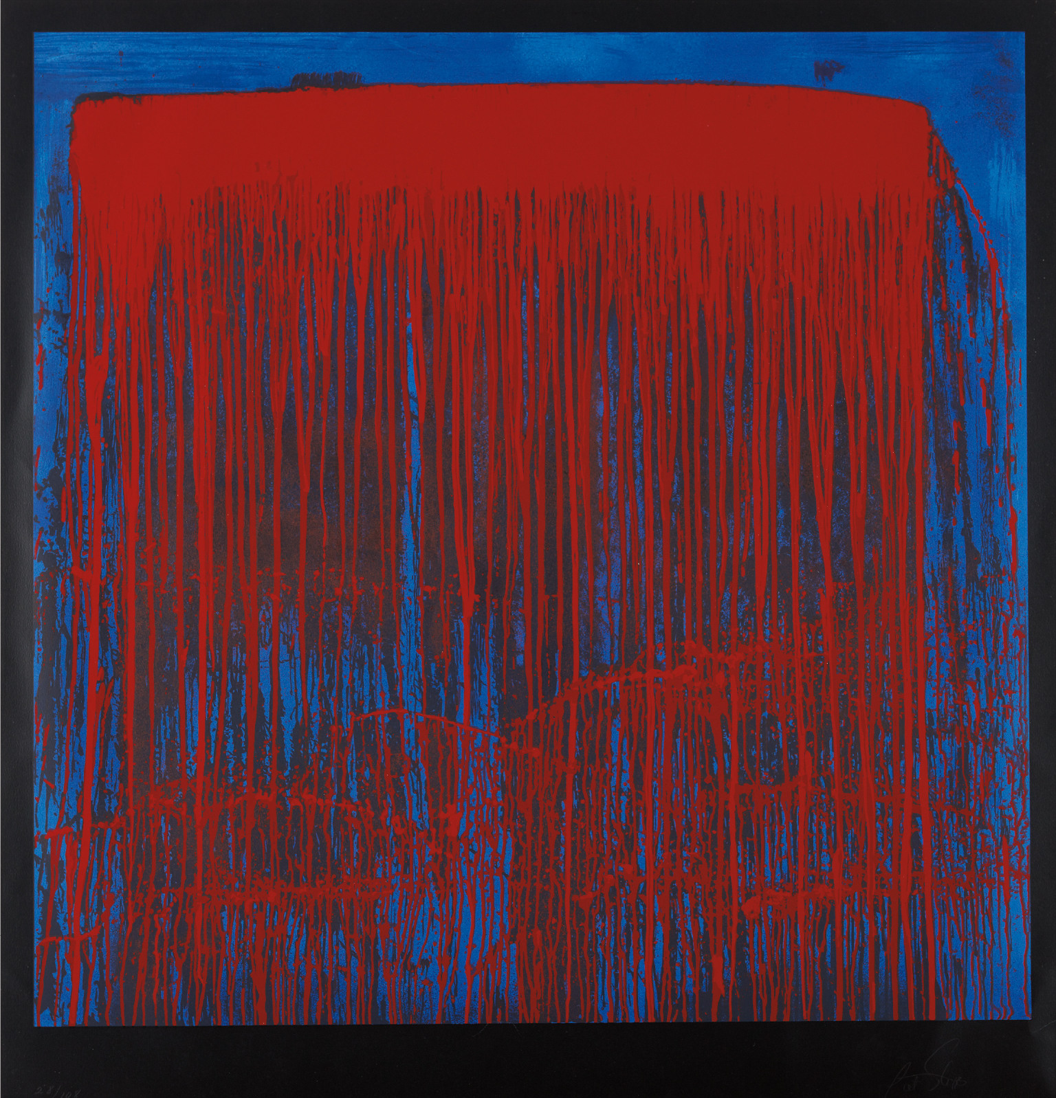 Red and Blue Berlin Waterfall