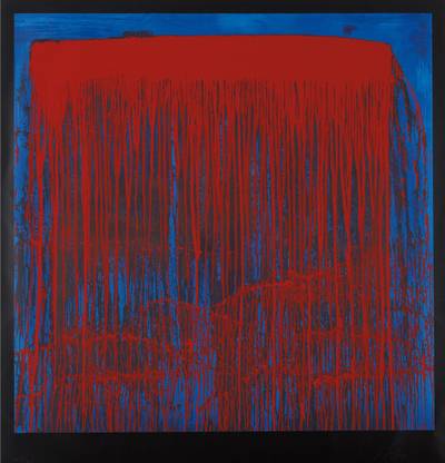 Red and Blue Berlin Waterfall