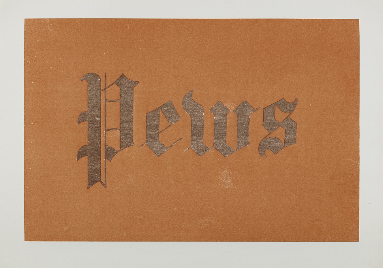 Ed Ruscha — Pews, from News, Mews, Pews, Brews, Stews, & Dues