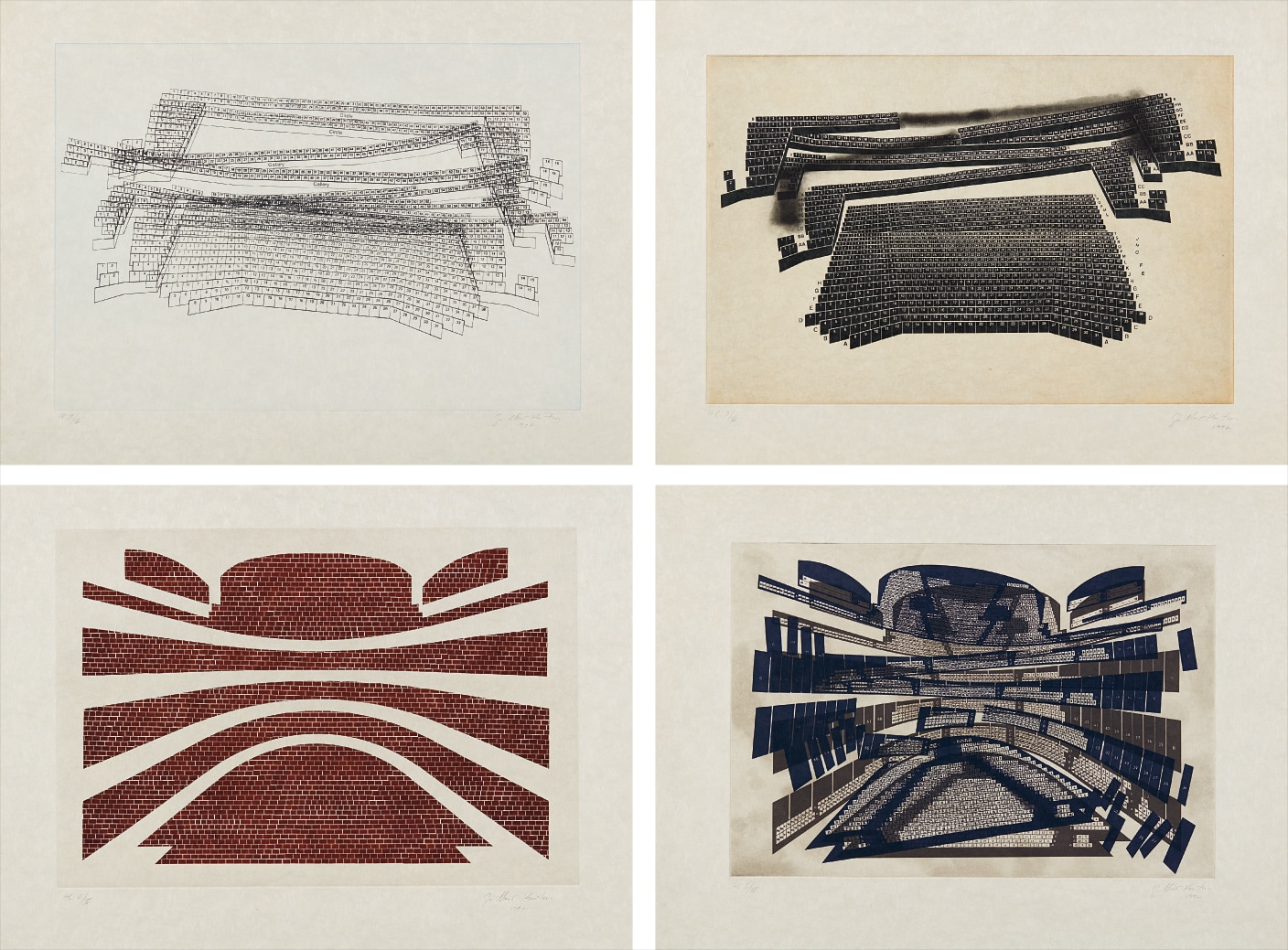 Sin Titulo 1; Sin Titulo 2; Cuarta Pared; and Doble Teatro