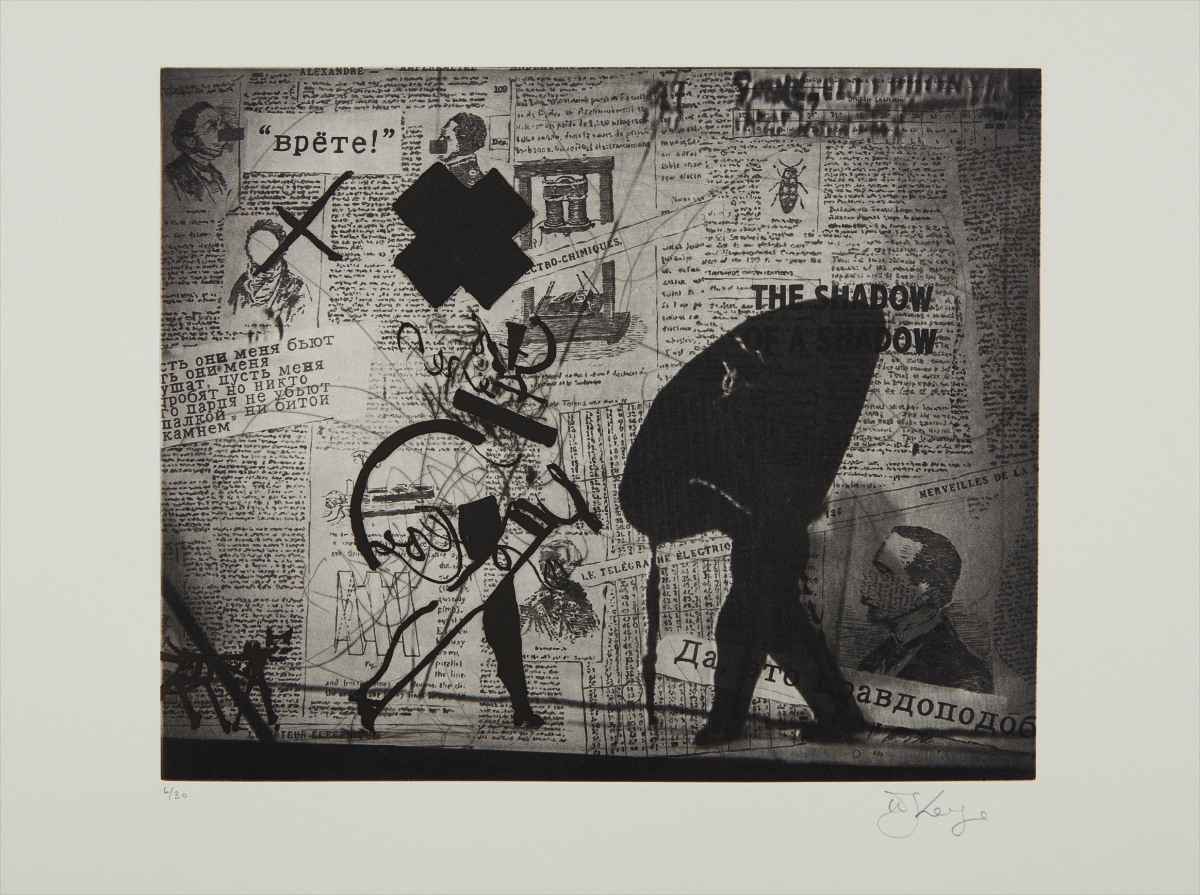 William Kentridge — Nose Projection with Walking Woman